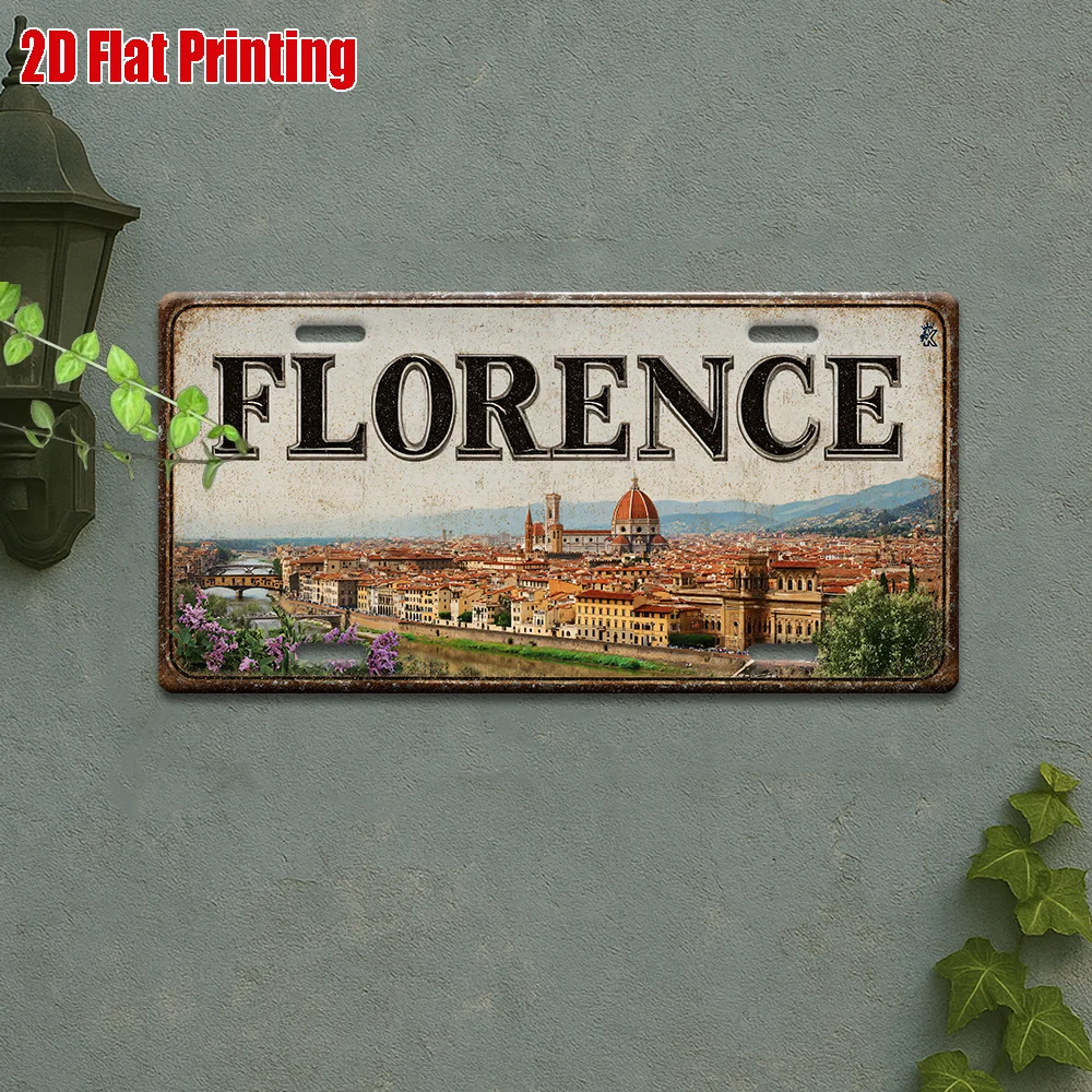 2D Flat, 2D Flat Printing, 1pc, Vintage Metal Sign, for Decorationg Only, Outdoor Wall Art (12