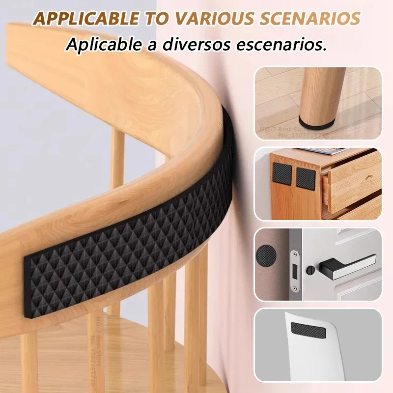 Almofadas antiderrapantes para móveis, protetores de borracha autoadesivos para pernas de móveis, protetores de piso resistentes para cadeiras, mesas, sofás e pisos