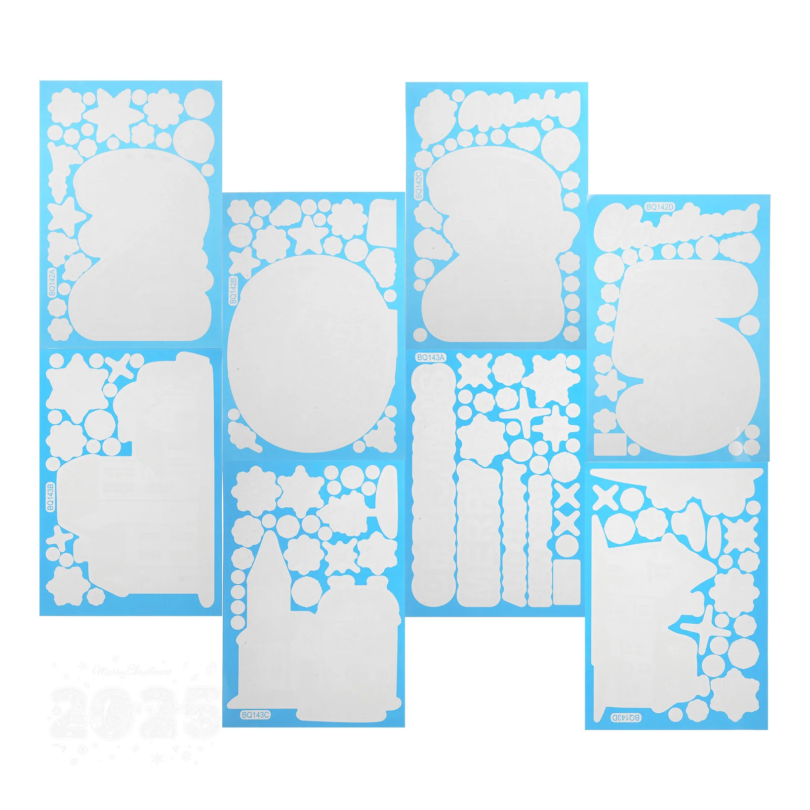 1 Juego de pegatinas navideñas para ventana, pegatinas de copo de nieve, calcomanías estáticas, decoración interior, fácil de aplicar, quitar, adhesivo estático reutilizable para ventana