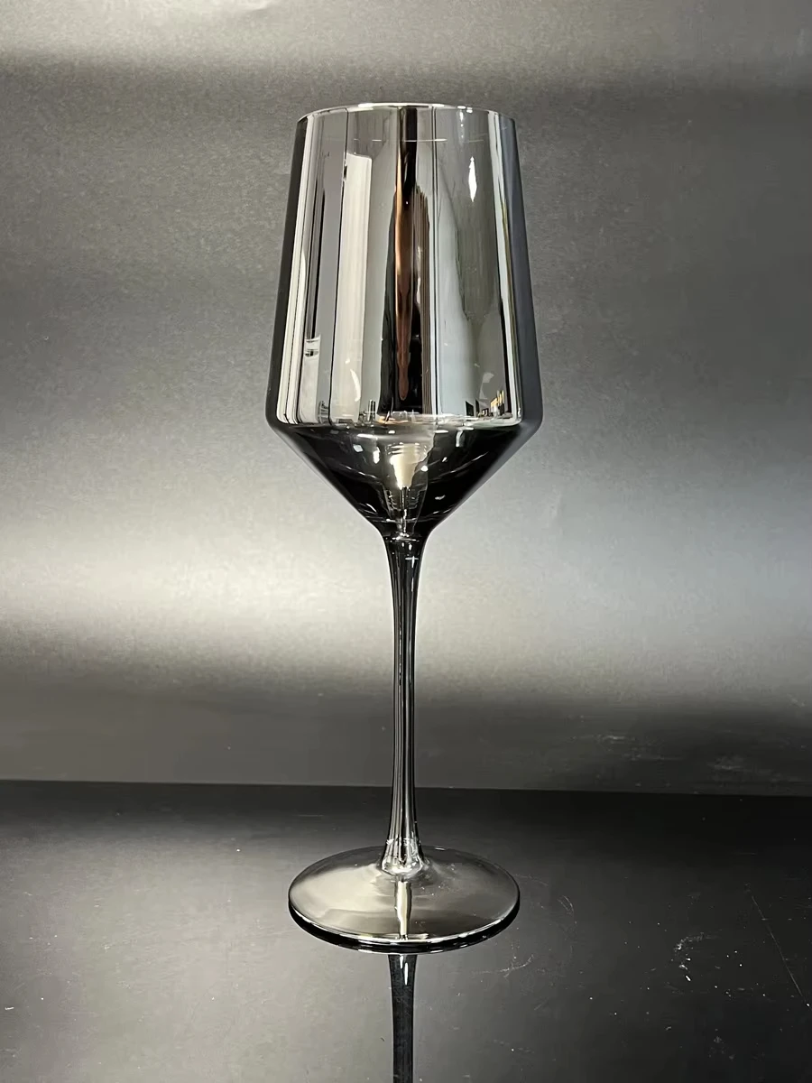 Smoked Grey Crystal Champagne Glasses Red Wine Whiskey Brandy Cup Exclusive Barware Sample Glass For Special Occasions