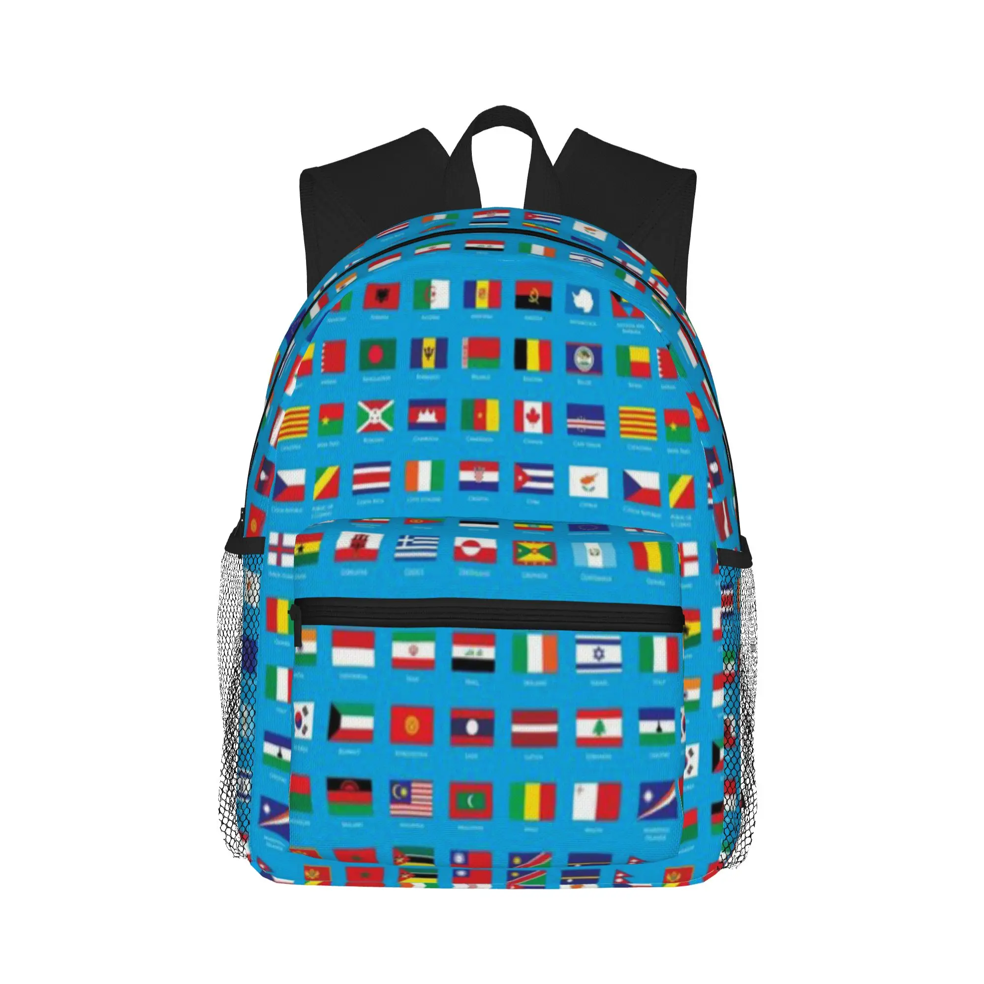 

Flags of the World with Country Names Casual Backpack for Students and Adults Student