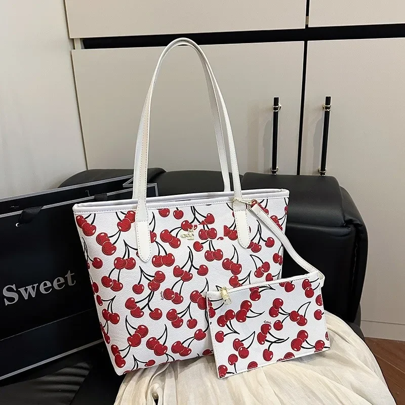 ‌2025 Summer Cherry Tote Bag - Cute Internet Celebrity Same Shoulder Bag, Trendy & Versatile Women's Casual Purse‌