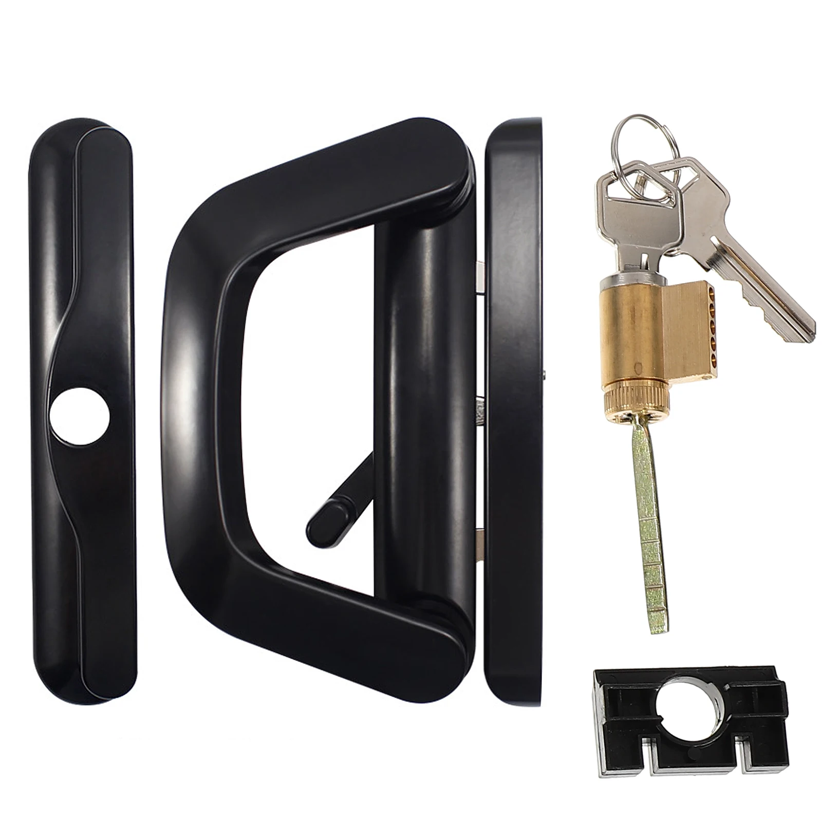 

Zinc Alloy Door Lock Latch Single Side Privacy Key Bedroom Kitchen Balcony Sliding Glass Doors Home Hardware Durable Easy