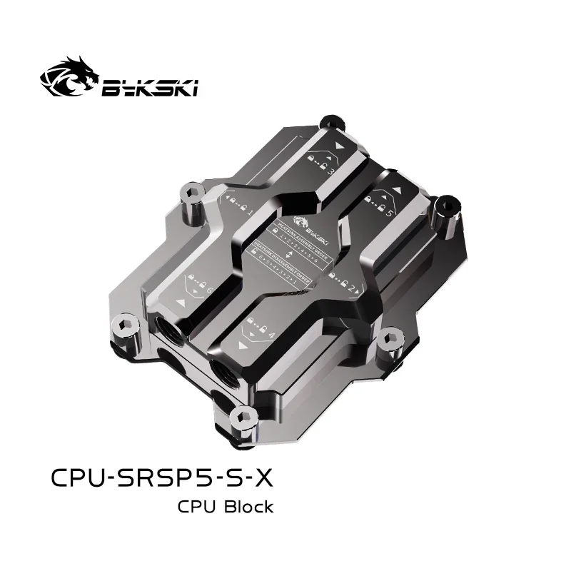 Bykski SP5 AMD SP5 Watercooler CPU Block Server AI Cloud Computing Liquid Cooling 0.3mm Waterway Full Metal CPU-SRSP5-X