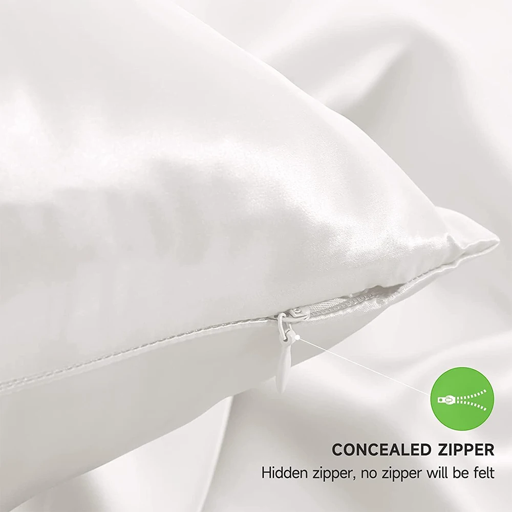 6A 30MM 100% Two Sides Pure Real Natural Mulberry Silk PillowcaseLight Luxury High Quality Silk Pillow Case with Hidden Zipper