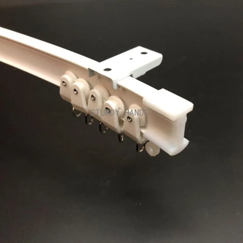 1/3/4/5/6/10M plastic flexible ceiling installation curtain track straight sliding bendable home window hardware accessories