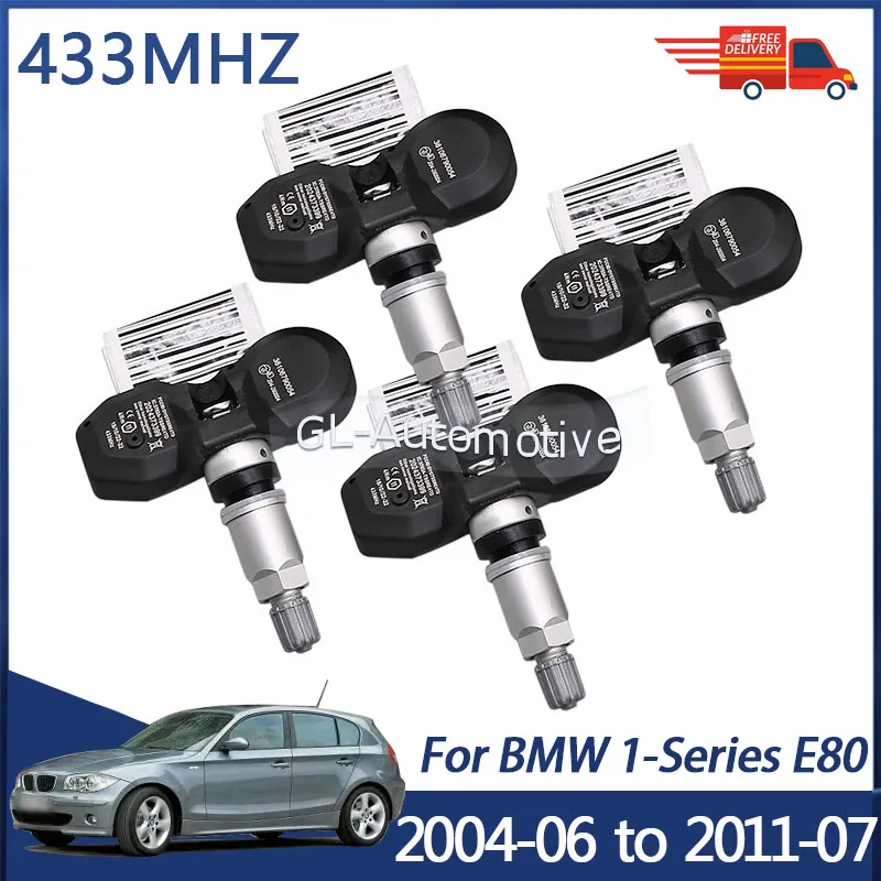 

4шт. 36106790054 Датчик контроля давления в шинах для BMW 1 серии E80 2004-2011, датчик TPMS 433 МГц