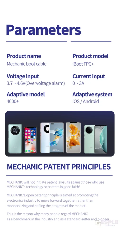 Cable de Arranque MECHANIC iBoot FPC+ para IOS/Android Teléfonos Móviles para iPhone 6-17PM Cable de Prueba de Reparación de Alimentación 4