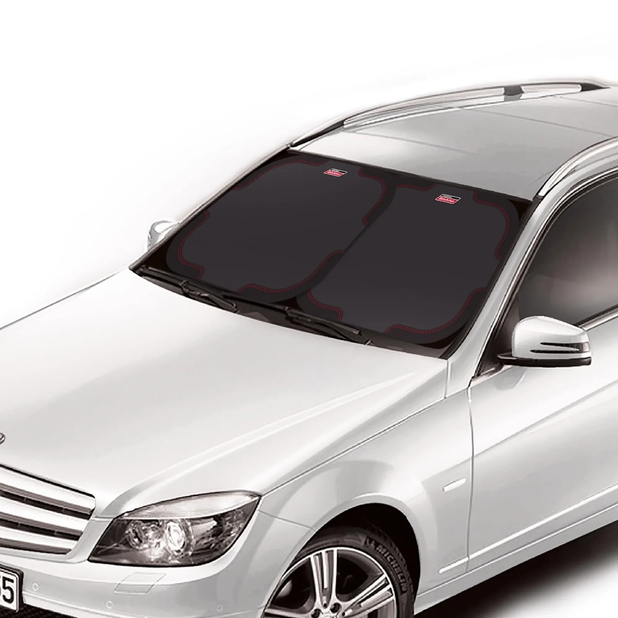 Visiera universale, nera, costruzione durevole, protezione interna, facile da riporre, design all-in-one