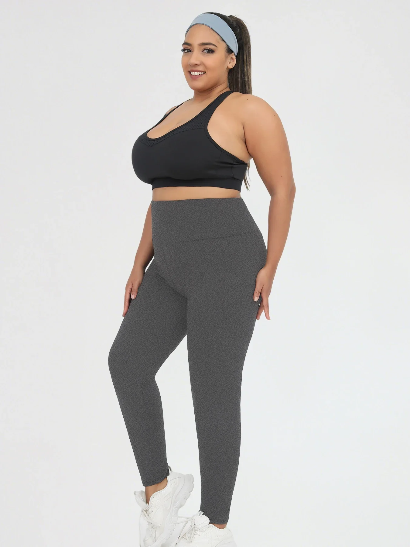 سراويل ضيقة نسائية عالية الخصر فائقة النعومة مقاس كبير، مثالية للتمرين والجري واليوجا وملابس كاجوال مريحة