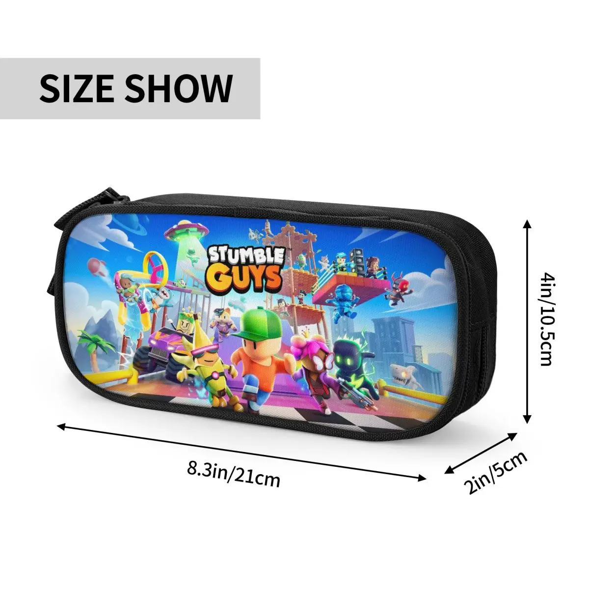 Stumble Guys Pencil Case Cartoon Game Pencil Pouch Pen Box for Student Big Capacity Bag Office Gifts Stationery