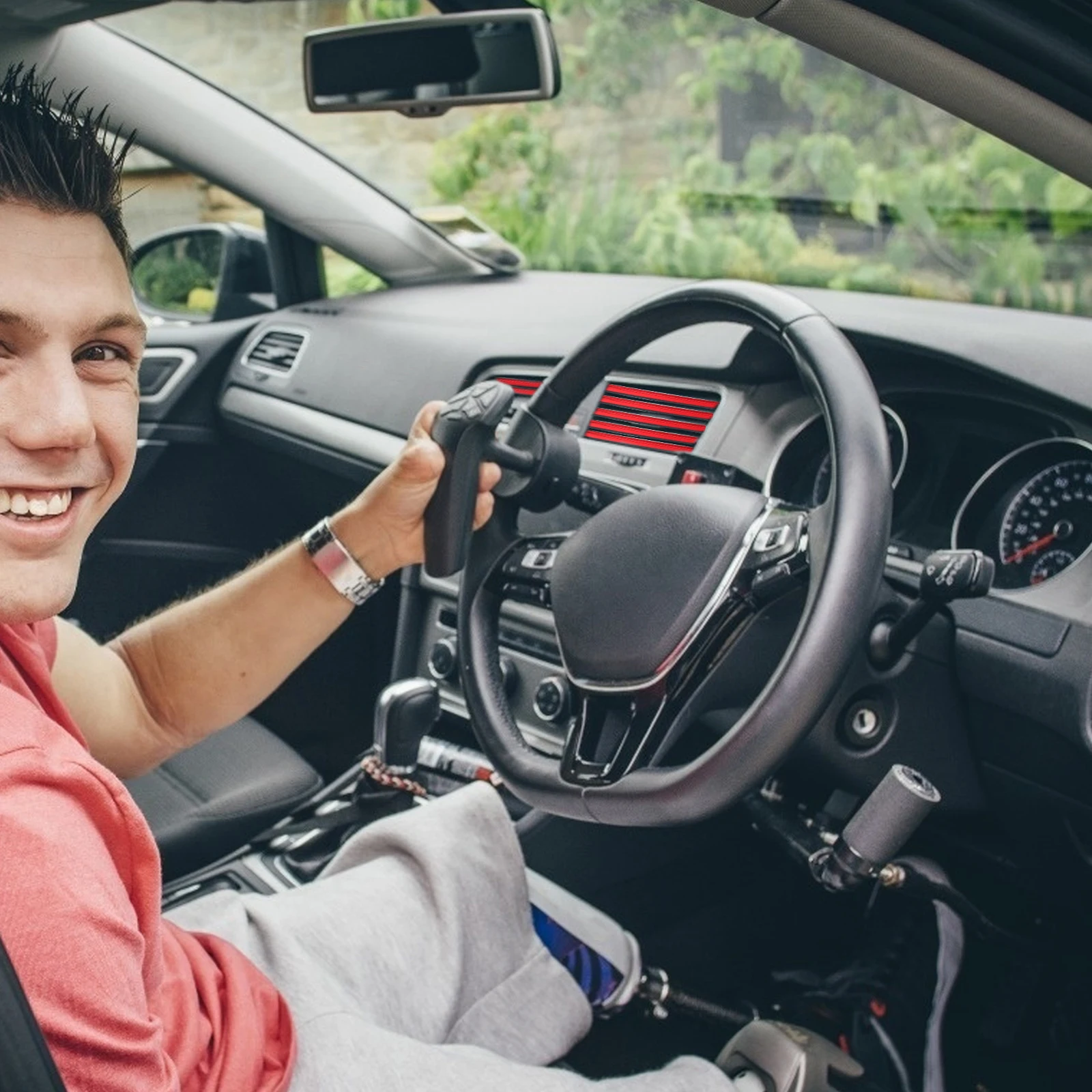 

10 pcs Decorative Trim Strips PVC Outlet Clamp Vent Tape Easy Install Anti Vehicle Clamp Strip Dust Vehicle Parts