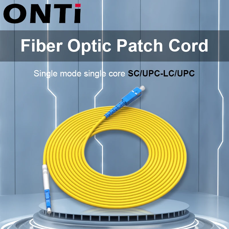 

ONTi 0.5-100m SC/UPC-LC/UPC Fiber Optic Patch Cord 2.0mm SingleMode OS2 Optical Cable SM Simplex Fiber Optic Jumper FTTH