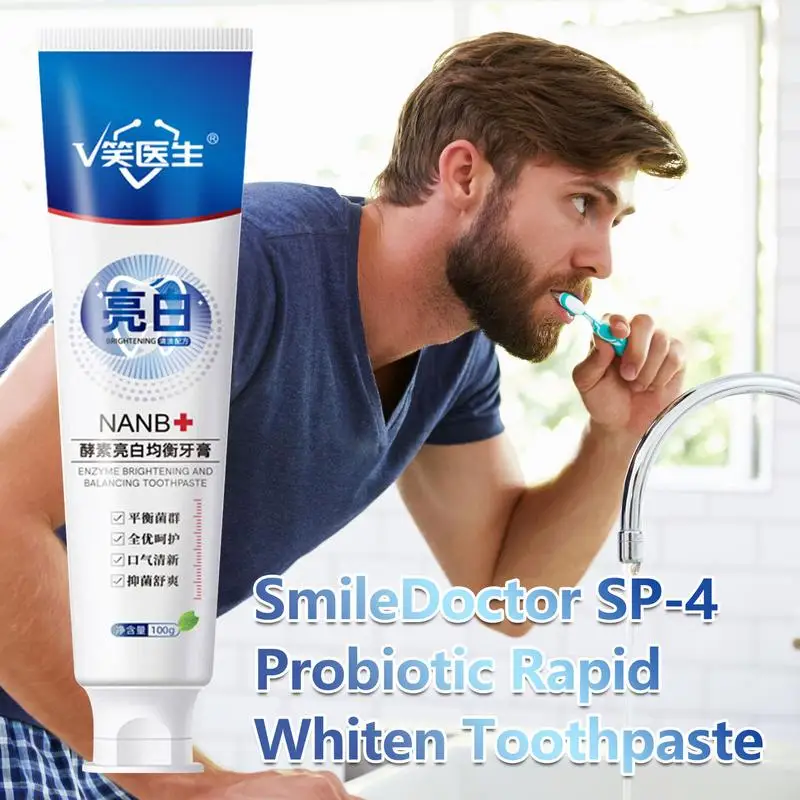 100g Probiotic Rapid Brightening Toothpaste SP-4 Super Yellow Teeth Brightening Enzyme Toothpaste For Healthy Gums