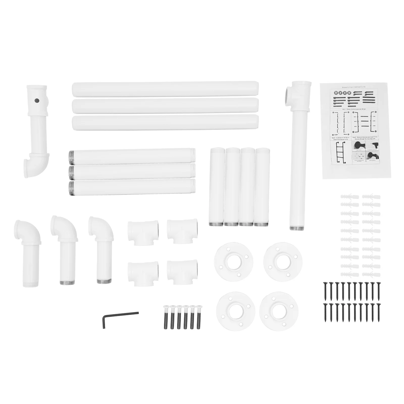 100cm 3-Step Wall Mounted Bunk Bed Ladder White Galvanized Steel 150kg Load Bearing Space Saving for Dorms RVs Apartments