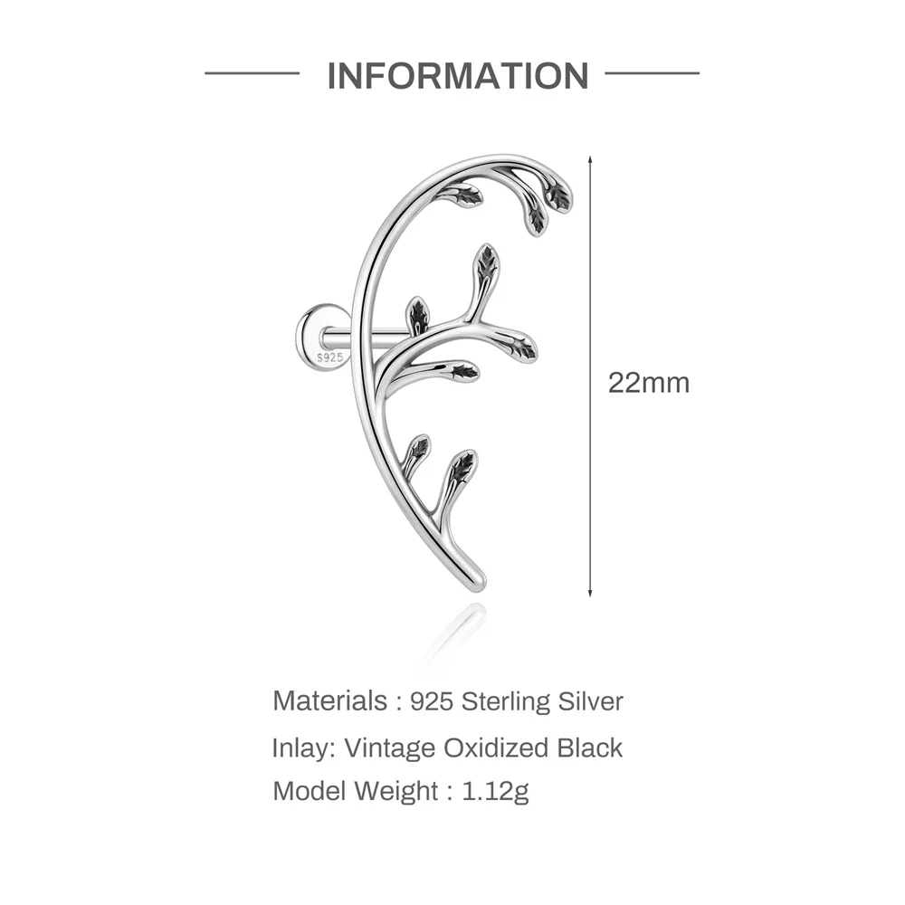 AIDE 925 Sterling Silber 1 Stück Glänzender Geometrischer Segelboot-Helix-Piercing-Ohrring für Damen Punk-Schmuck Persönlichkeits-Mode – Detail 34