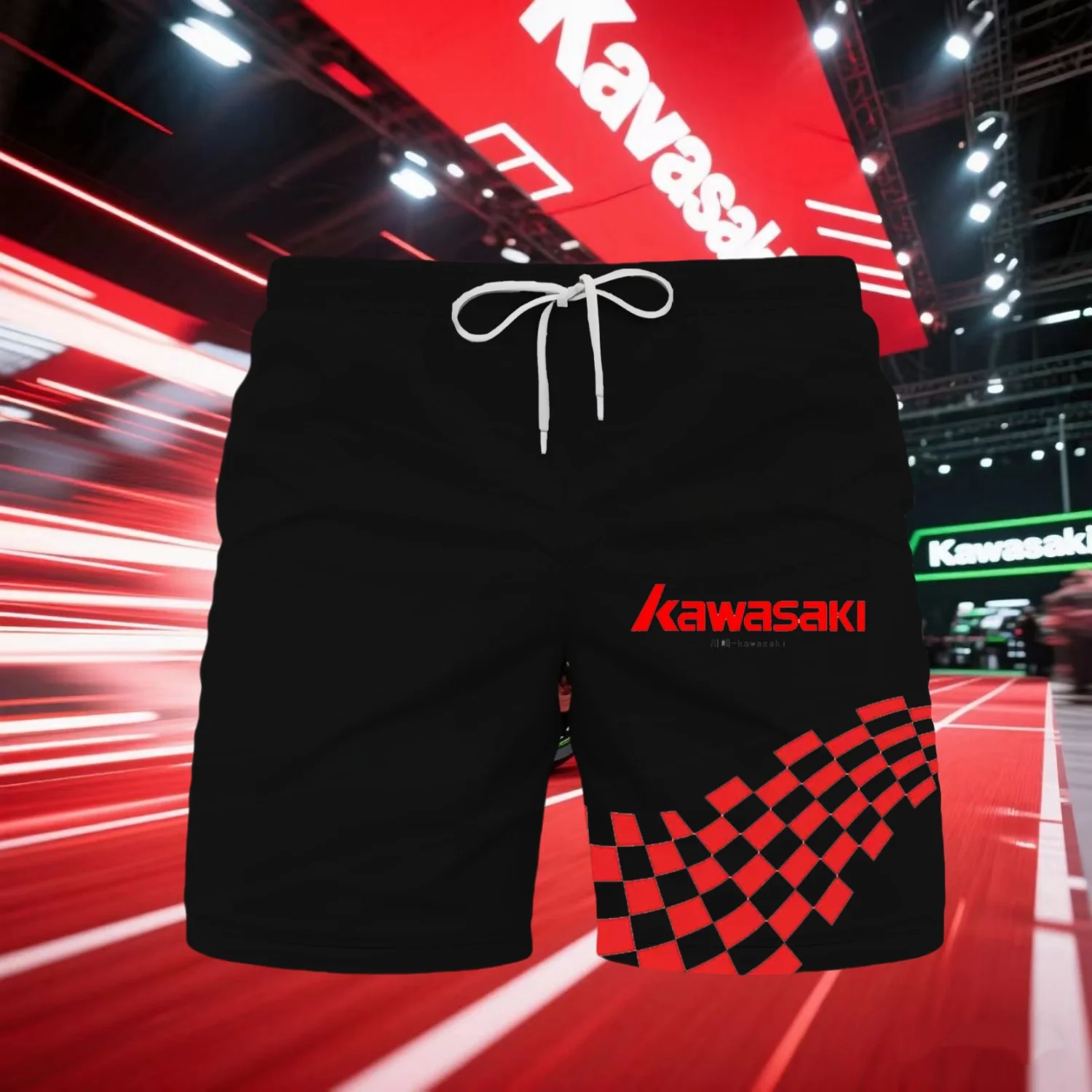 

2025 Kawasaki мужские шорты Kawasaki мотоциклетные шорты для спорта на открытом воздухе быстросохнущие дышащие шорты летние мужские шорты для бега большого размера 5