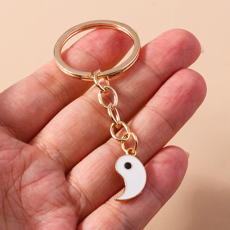 Aihua heiß verkaufen Yin Yang Tai Chi Schlüssel bund Bff besten Freunde Paar passende Sets für Frauen Männer Liebhaber Schlüssel ring Schmuck Geschenke – Detail 10