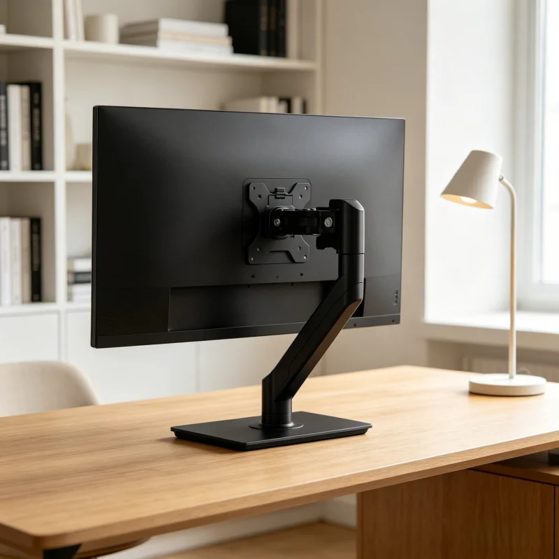 

Универсальный настольный кронштейн для одного монитора, подходит для экранов до 32 дюймов, весом до 19,8 фунтов, регулируемая подставка для компьютерного монитора для дома и офиса.