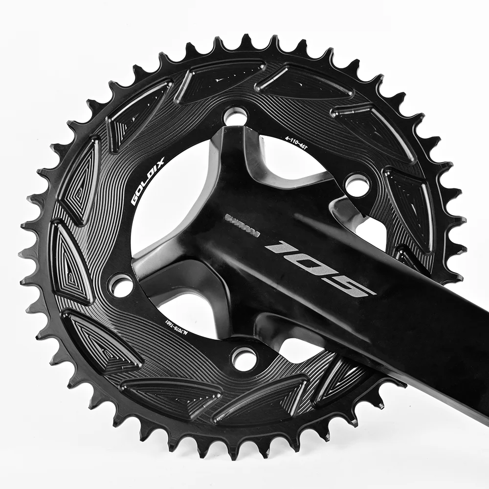 

GOLDIX Road Bike Chainwheel 110BCD for Shimano R7000 R8000 R9200 Sprocket 46 48 50T 52T 54T 56T Bicycle Chainring 12 11 10 9 8 S