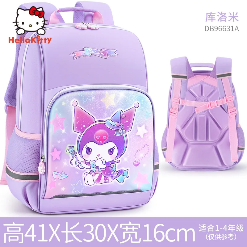 Hello Ketty 2024 New Children\'s Backpack Cute Girls Primary School Student Waterproof Large Capacity Kuromi School Bag Travel