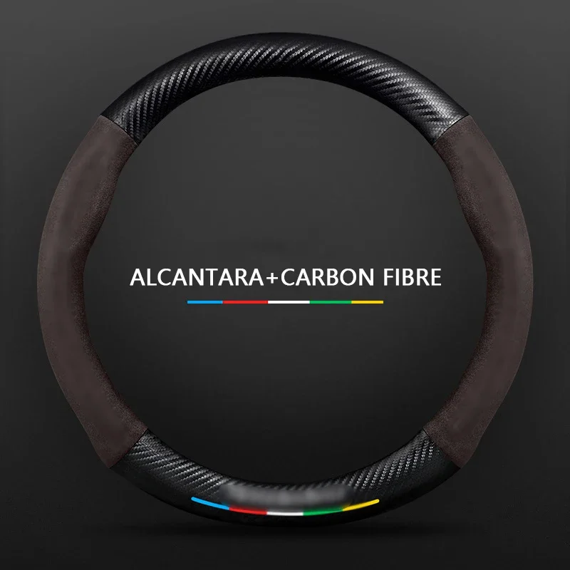 

Car steering wheel cover made of carbon fiber leather suitable for Mercedes-Benz W203 W204 W205 W206 W17 W177 W212 W21 X156 X253