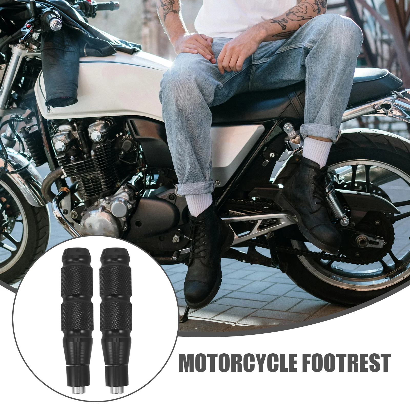 

2 Pcs Motorcycle Foot Pegs Foot Pegs For Motorcycles Rear Set Durable Anti Scratch Peg Pedal Compatible Footrest Accessories