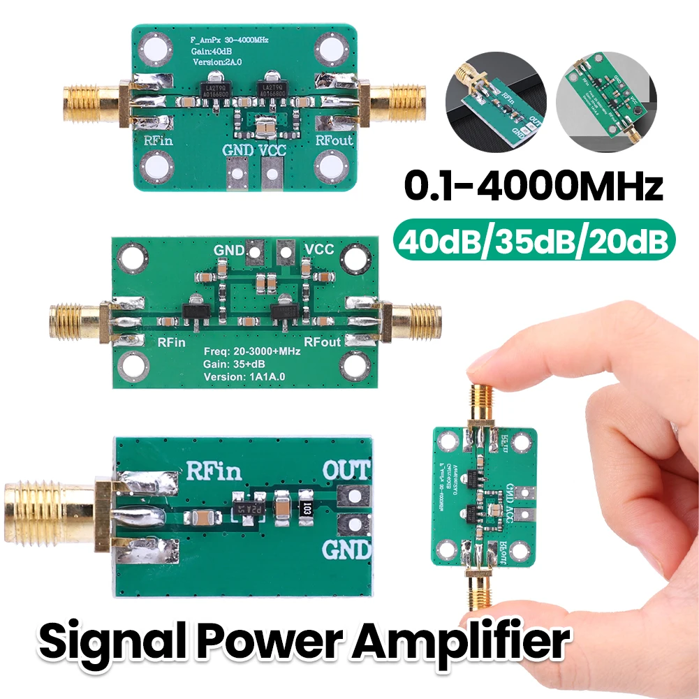 New DC 5V Amplifier LNA Board Low Noise 0.1-4000mhz Broadband RF Signal Amplifier Radio Frequency Amplifier Module for FM HF UHF