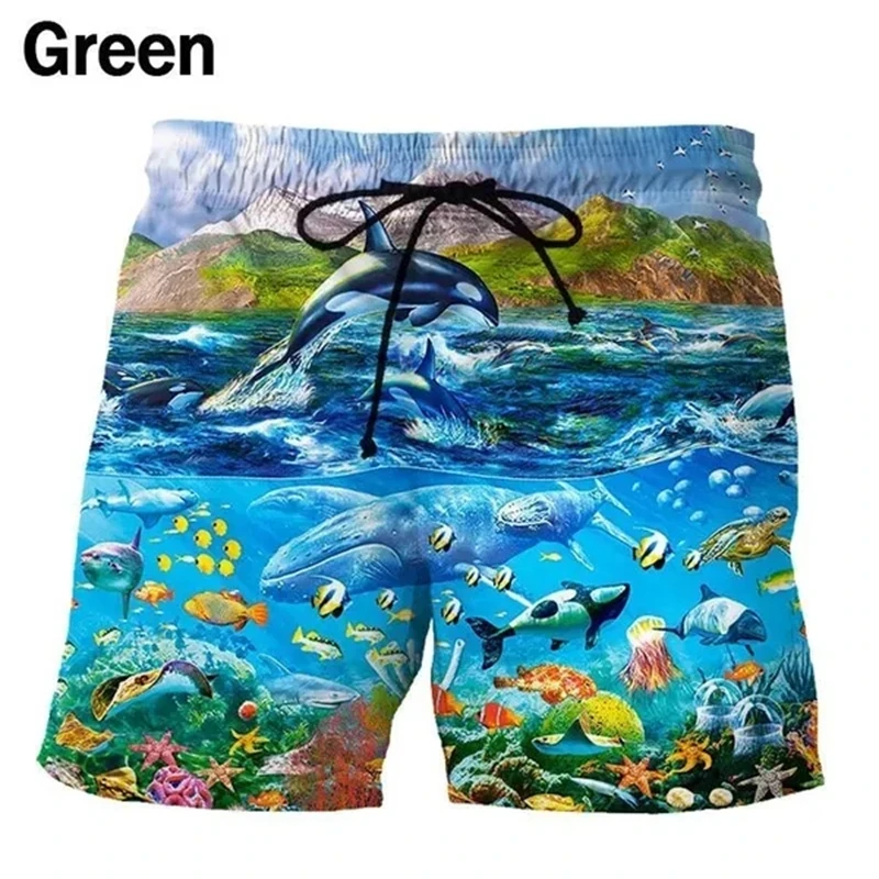 Delphin 3D-Druck kurze Hosen Herren Street Fashion Hip-Hop lustige Strands horts Ropa Hombre Herren Badehose Sportswear Eis Shorts