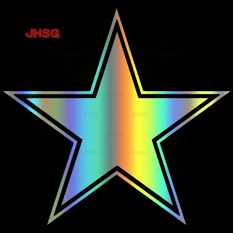 JHSG Various Sizes Star 2 Funny Car Sticker Vinyl Decal Red/White Car Sticker Car Bumper Car Decorative Decal