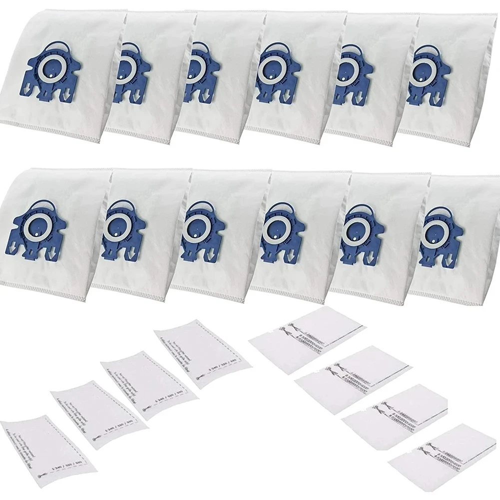 Vacuum Cleaner Bags+8 Filters Compatible with HyClean Miele GN 3D 10408410,Classic C1 Efficiency Vacuum Cleaner Bags