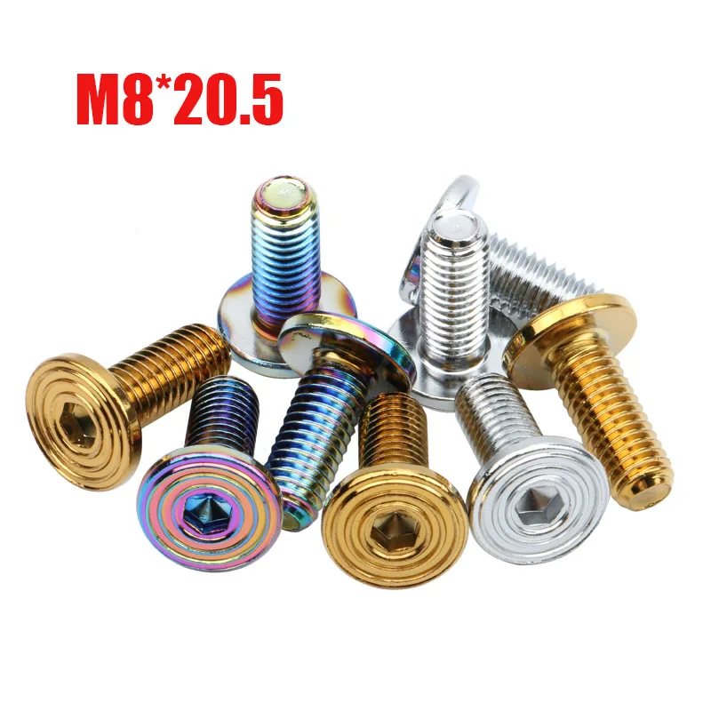5Pieces Motorcycle Disc brake screws Brake Rotor Fixing Screw M8*20.5MM Titanium Alloy CNC Motorcycle  Parts