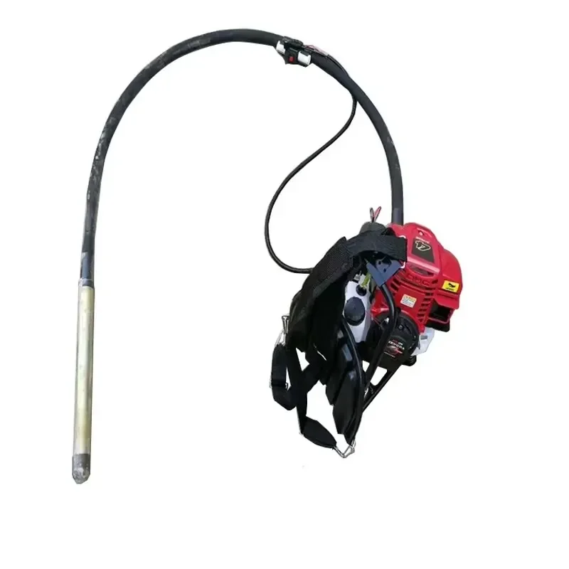 2026 Latest Petrol Engine Backpack Concrete Vibrator with Internal Vibration Rod for Construction and Foundation Work