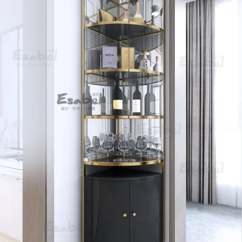 

Wine Cabinet Wall Post-Modern Wine Cabinet Restaurant Corner Cabinet Model Room Furniture Corner Wine