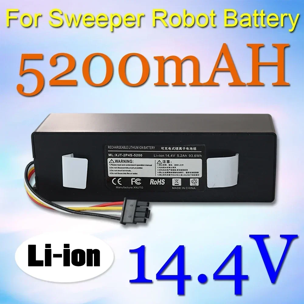 

14.4V 5200mAh robot vacuum cleaner battery replacement suitable for Roborock S55 S60 S65 S50 S51 S5 MAX S6 batteries