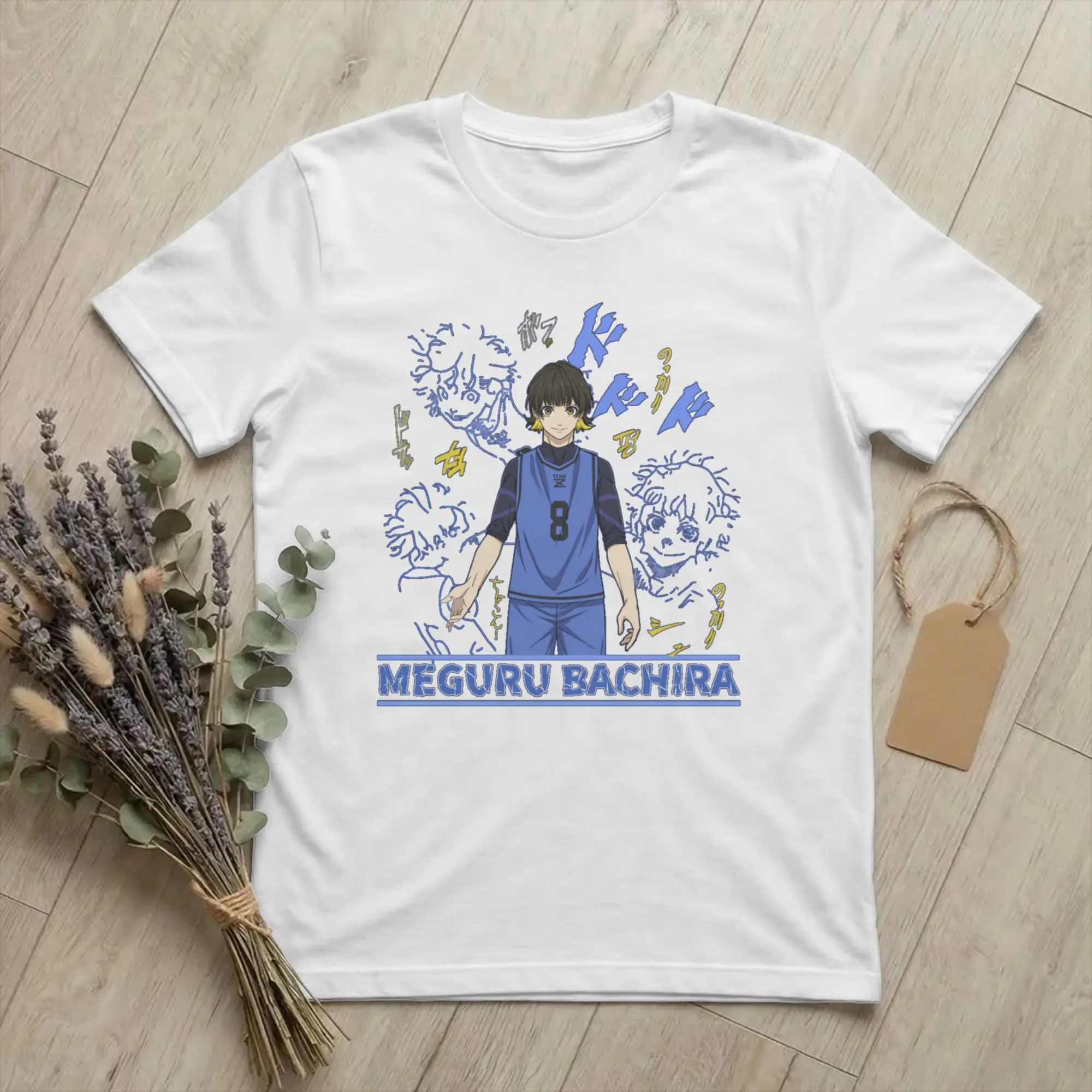 Men Women's Blues Locks Football Anime T Shirt  Pure Cotton Clothes Novelty Short Sleeve Round Collar Tee Shirt Printing T-Shirt