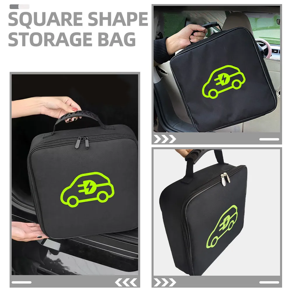 Ev Cable Bag Portable Charging Cable Storage Organizer for Ev Chargers Extension Cords Grounding Devices Adapters Car Boot