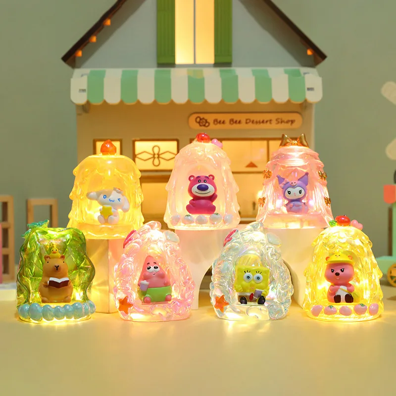 New Sanrio Cute and Happy Party Star Small Lamp Blind Box Children's Trendy Play Handmade Desktop Decoration Toy Gift