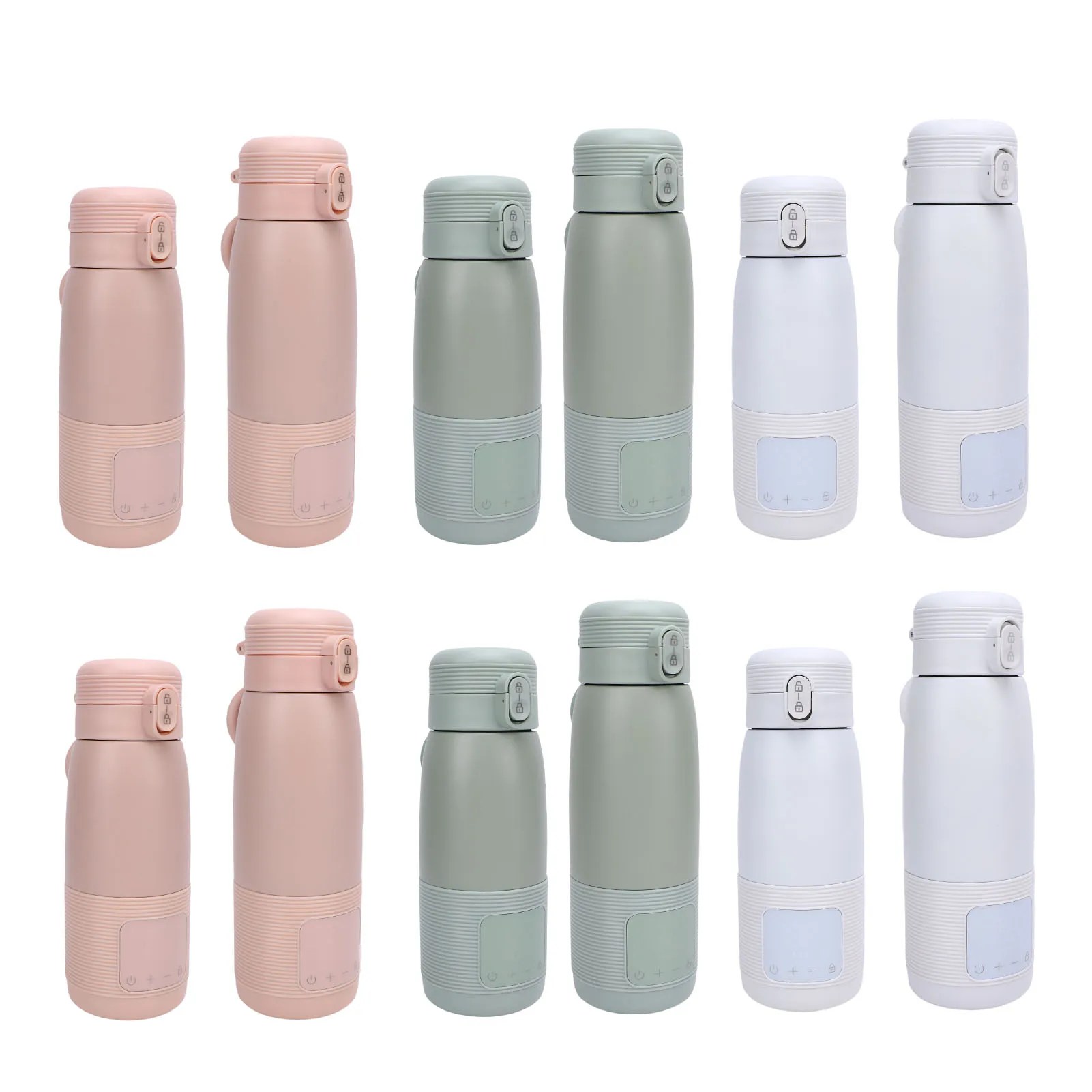 Calentador de botellas con pilas Calentador de leche portátil Resistente al calor Ligero 37 ℃ -55 ℃   Control de temperatura fácil de limpiar para