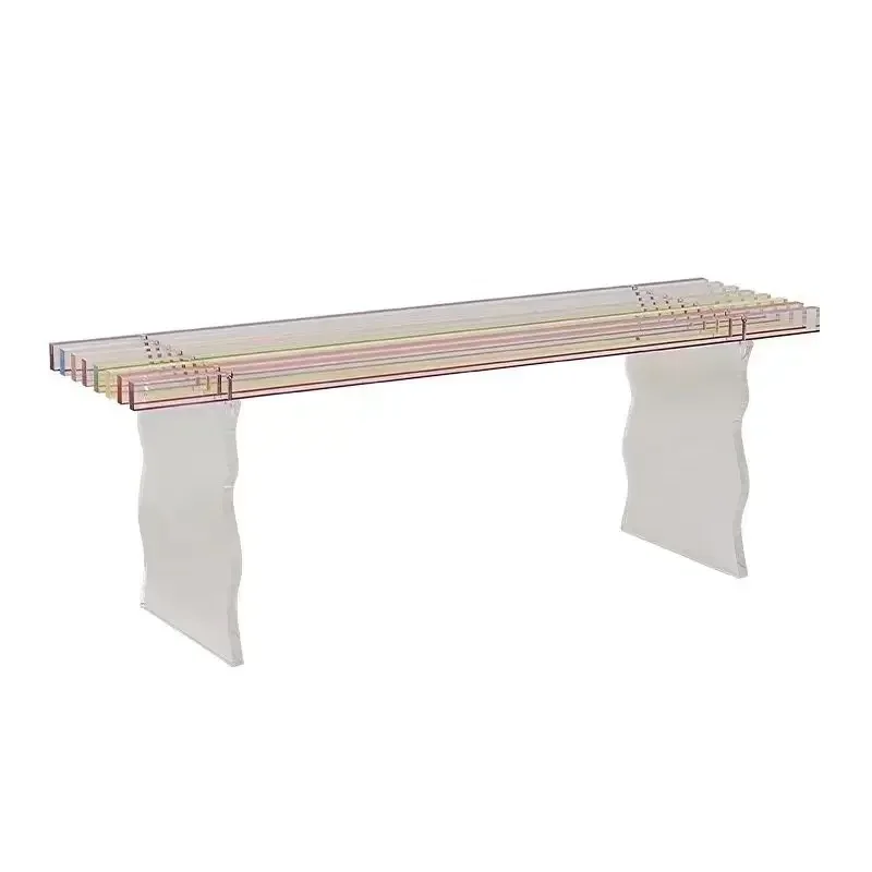 Acrylic rainbow stool ins Internet celebrity colorful plexiglass dyed furniture acrylic rainbow stool