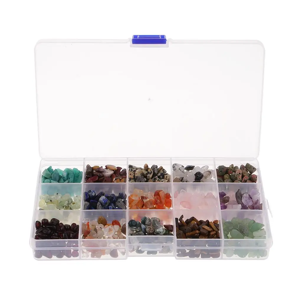 Jewelry Making Charms Gemstone Chips Beading Supplies for DIY Accessories Natural Stone Bracelet Kit