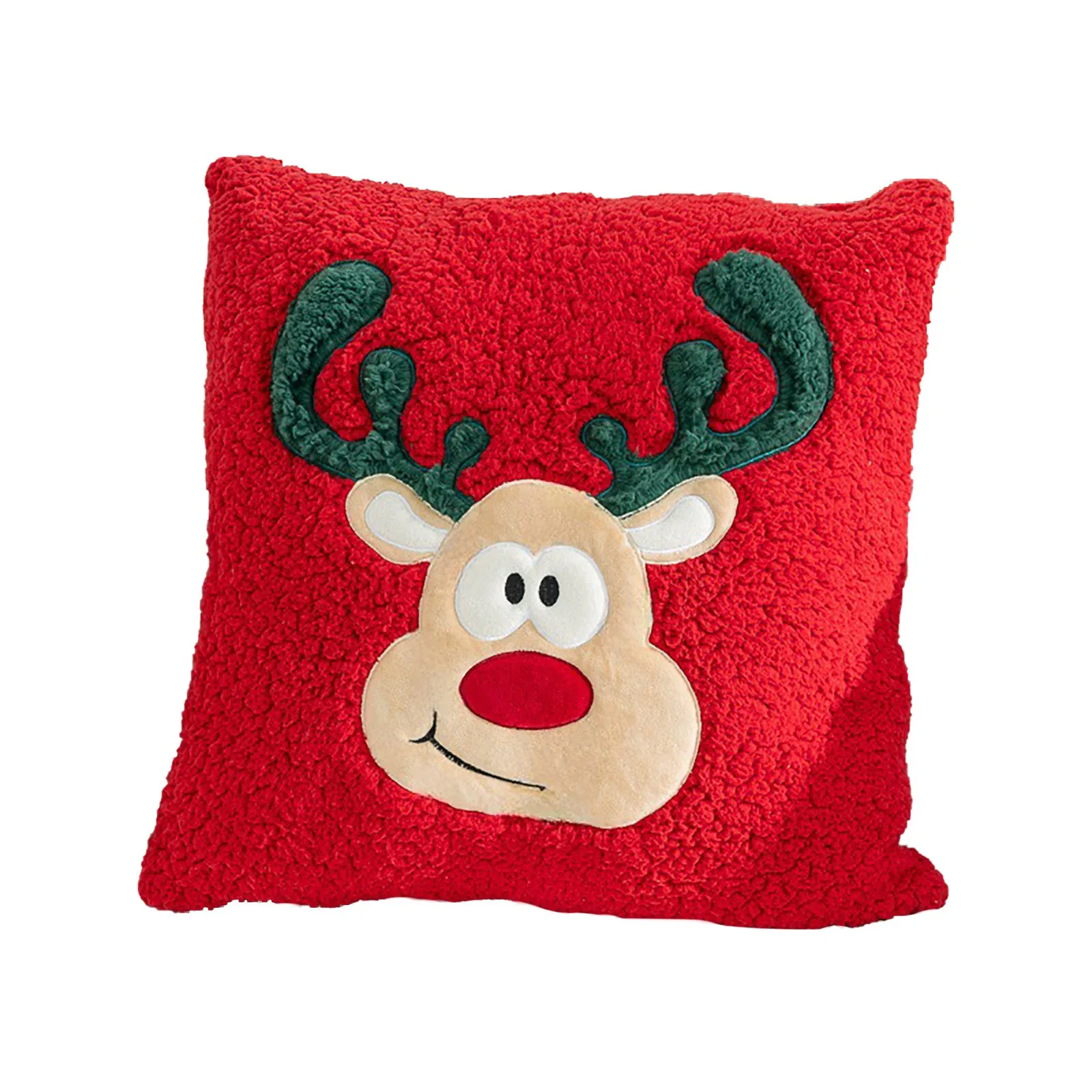 Christmas Pillows Winter Decorative Throw Pillows 25x25 Cm Holiday Plush Pillow Santa Elk Christmas Tree Square Soft Cushion