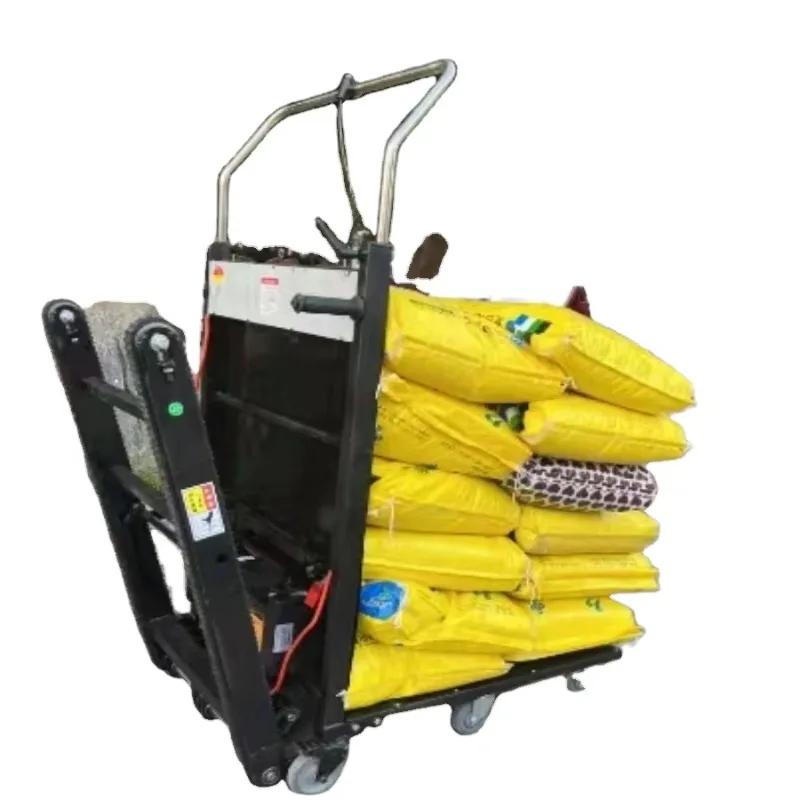 

Best-salling High-Efficiency 400kg 1200W Electric Crawler Stair Climbing Machine Foldable Steel Platform Transport Tool