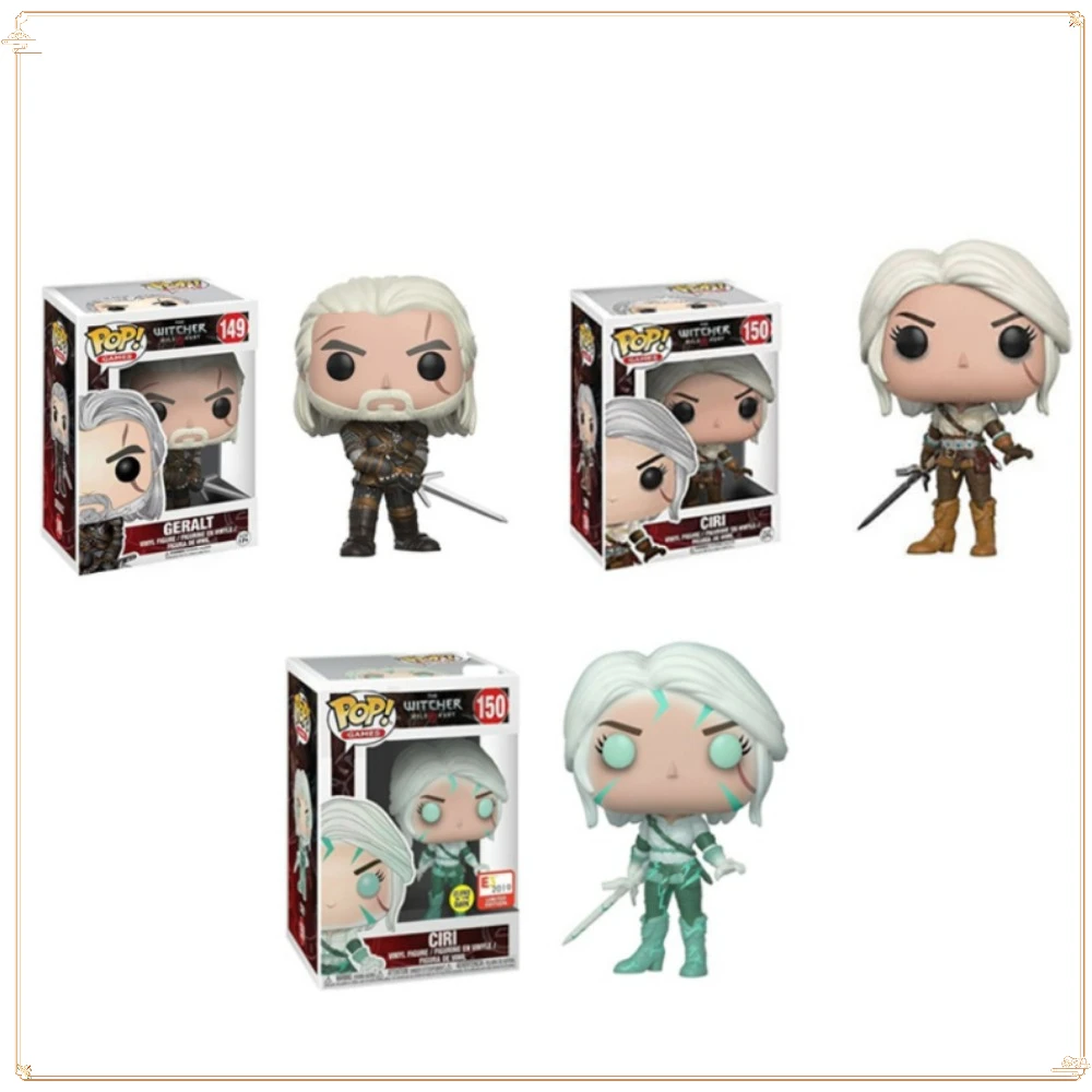 

FUNKO POP Toy Figures Popular Game Witcher Classic Character Doll Geralt Ciri Collection Handmade Creative Action Toy Doll Model