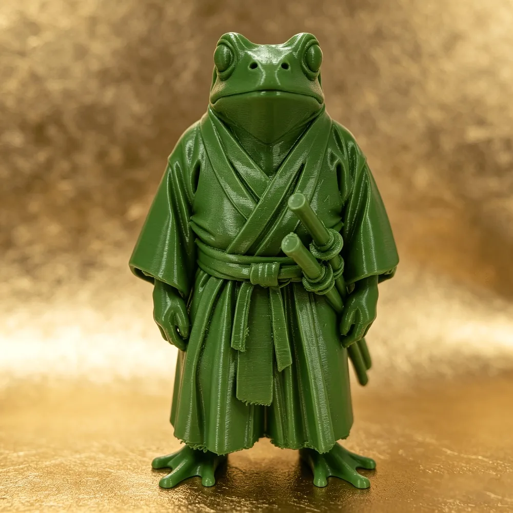Samurai Frog Warrior Statue Decoration Unique Cool Desktop Decoration Home Desktop Display Creative Festival Party Mini Figurine