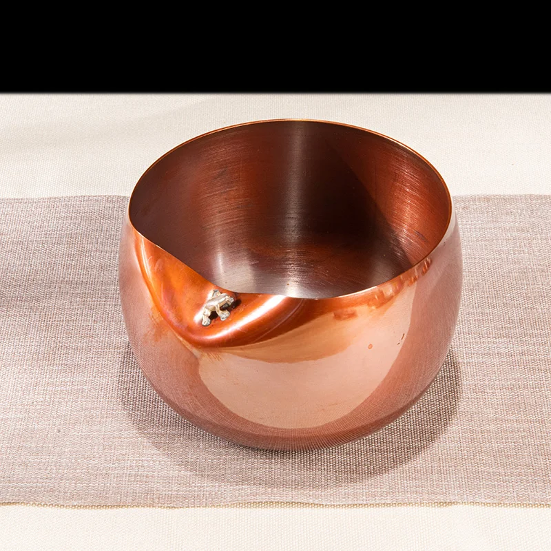 Copper tea washing, building water, thickening water bowl tea, seawater washing, pen washing, tea ceremony, red copper, bright r