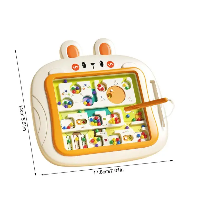 자석 미로 장난감, 교육 학습 카운팅 매칭 장난감, 자석 색상 및 숫자 미로 자석 공 퍼즐 보드, 미세