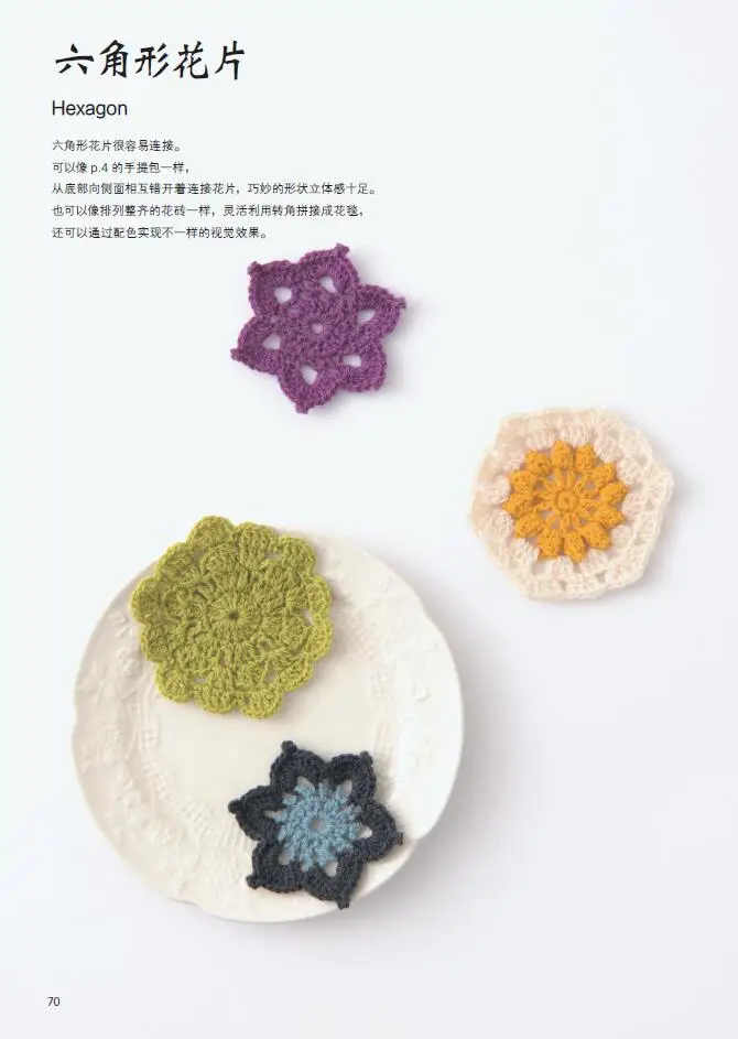 

Continuous Crochet Motifs Knitting Book: Handbag Shoulder Bag Cardigan Pullover Pattern Weaving Book for Craftsmen