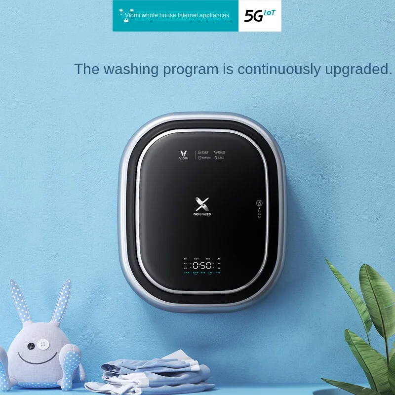 3KG Wall-mounted Min Washing Machine for Mother and Baby Full-automatic APP Remote Controlled Portable Washer Degerming