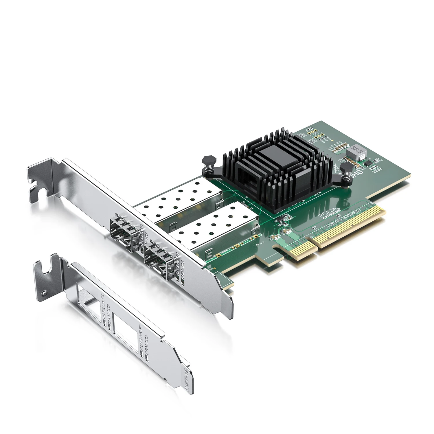 Сетевая карта PCI-E NIC 10 Гбит, двойной порт SFP+, адаптер PCI Express Ethernet LAN, поддержка сервера Windows, сравните с Intel X520-DA2